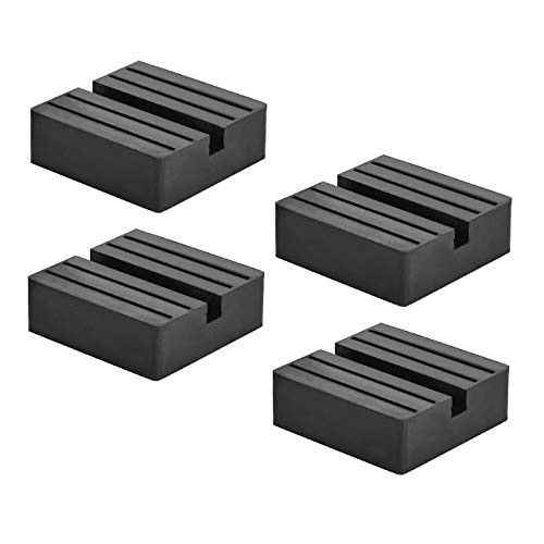 Square Jack Pad Universal Slotted Frame Rubber Frame Rail Protector 4 PCS