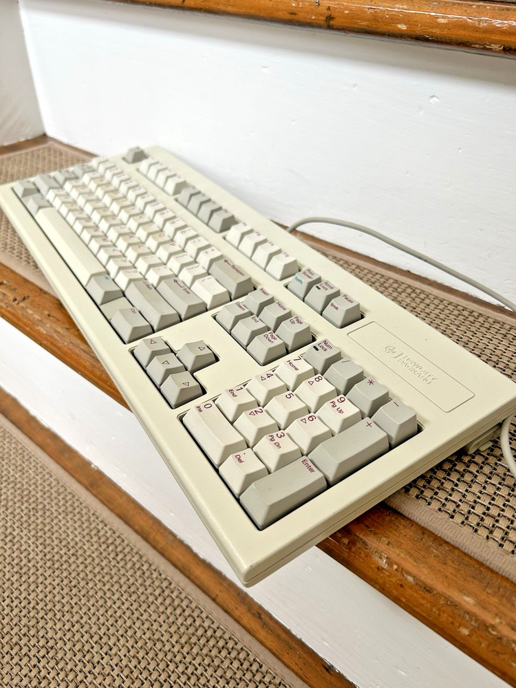 Vintage Hewlett Packard HP C1405B #ABA Computer Keyboard Red Letters
