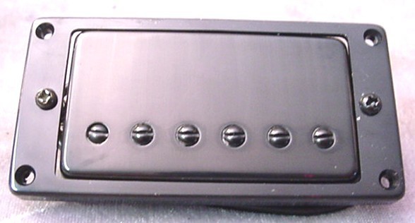 BLACK ALNICO GUITAR PICKUP ADJUSTABLE TERMINALS bridge