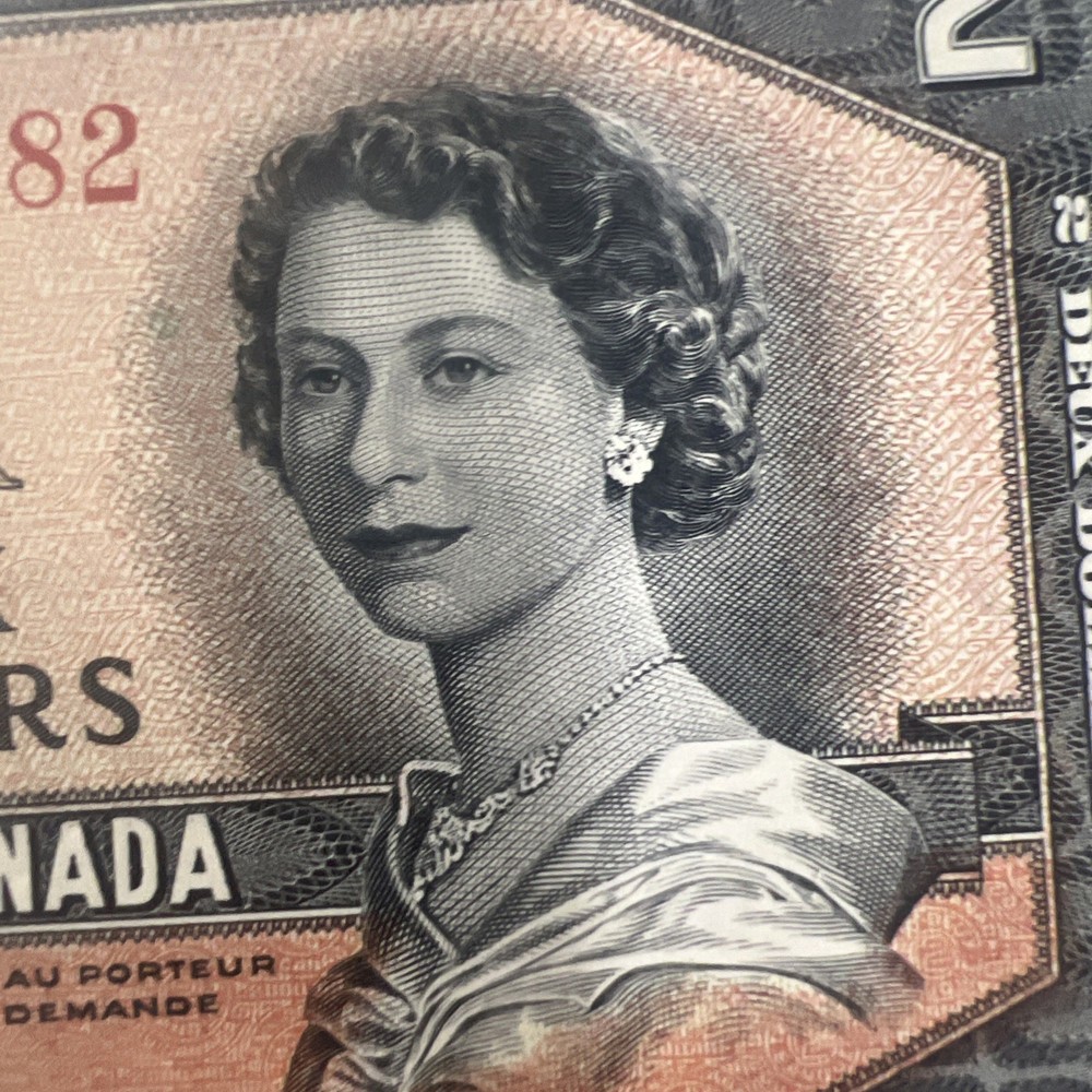 Bank Of Canada 67b Devils Face 1954 Uncirculated