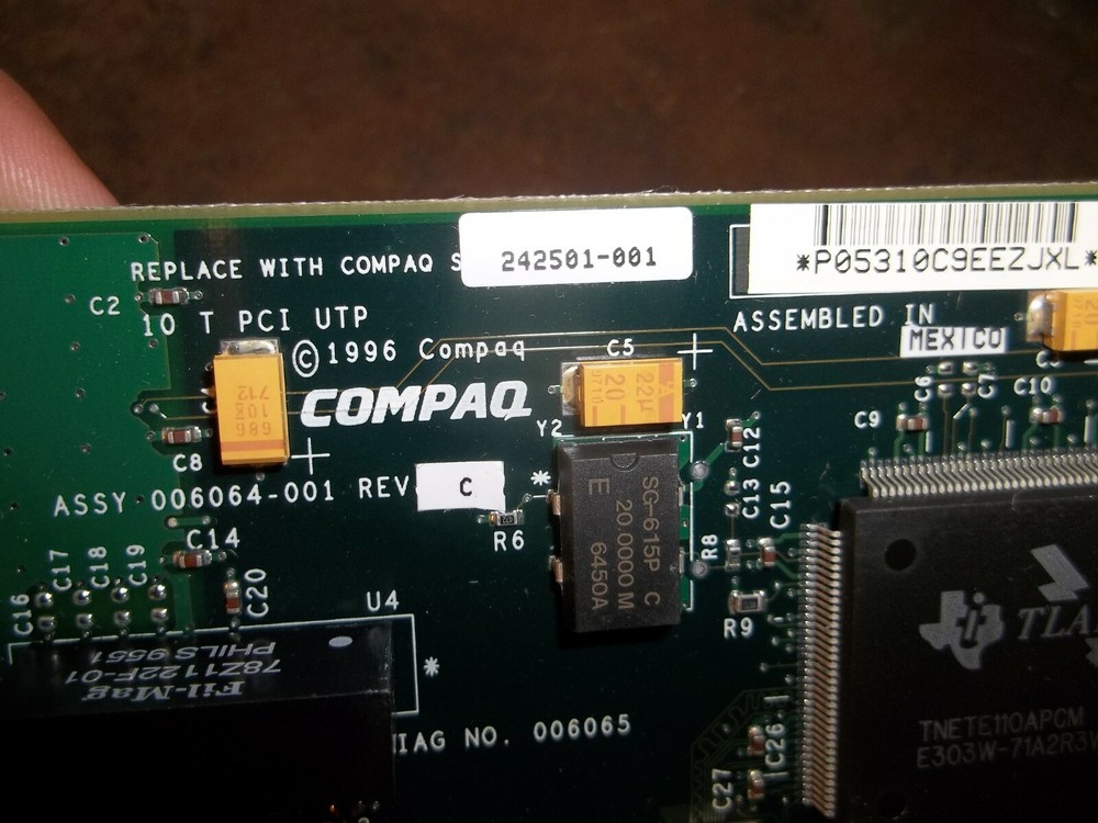 COMPAQ 242501-001 10 T PCI UTP CONTROLLER CARD (WL117)