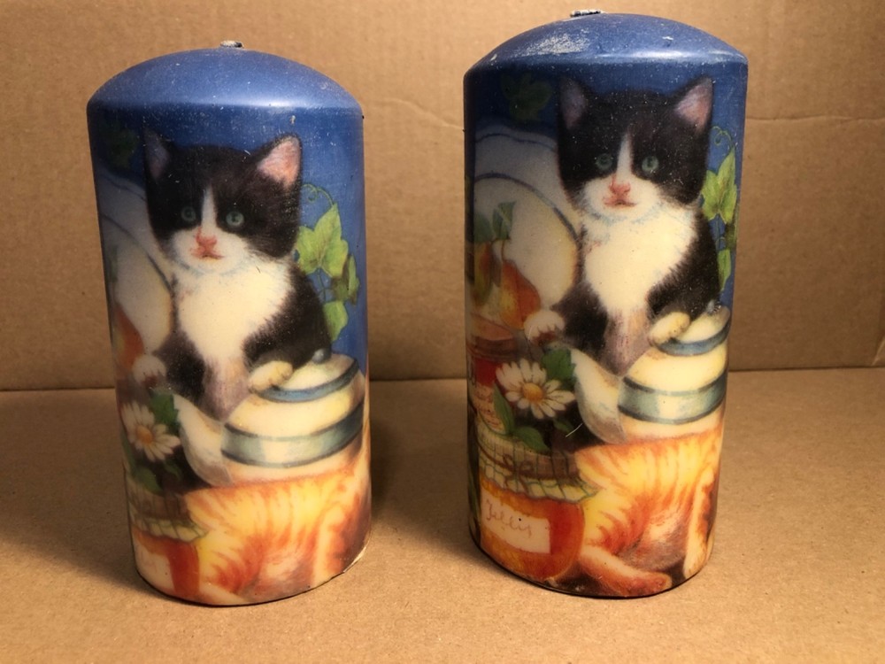 Vintage Cat Candles (2)