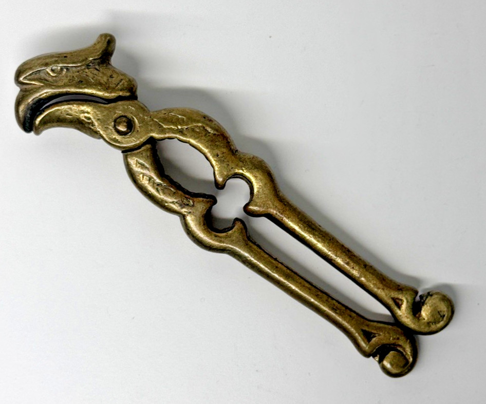 Vintage Heavy Solid Brass Eagle Head Nutcracker, Functional, Griffon, Gryphon