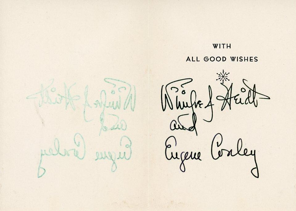 Eugene Conley- Signed Card