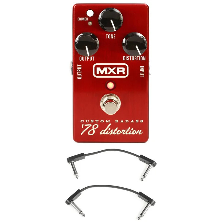 MXR M78 Custom Badass '78 Distortion Pedal with EBS Patch Cables