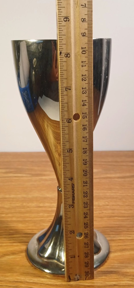 Silver Plated Celebration Cup Split Chalice Goblet 8.5" Tall