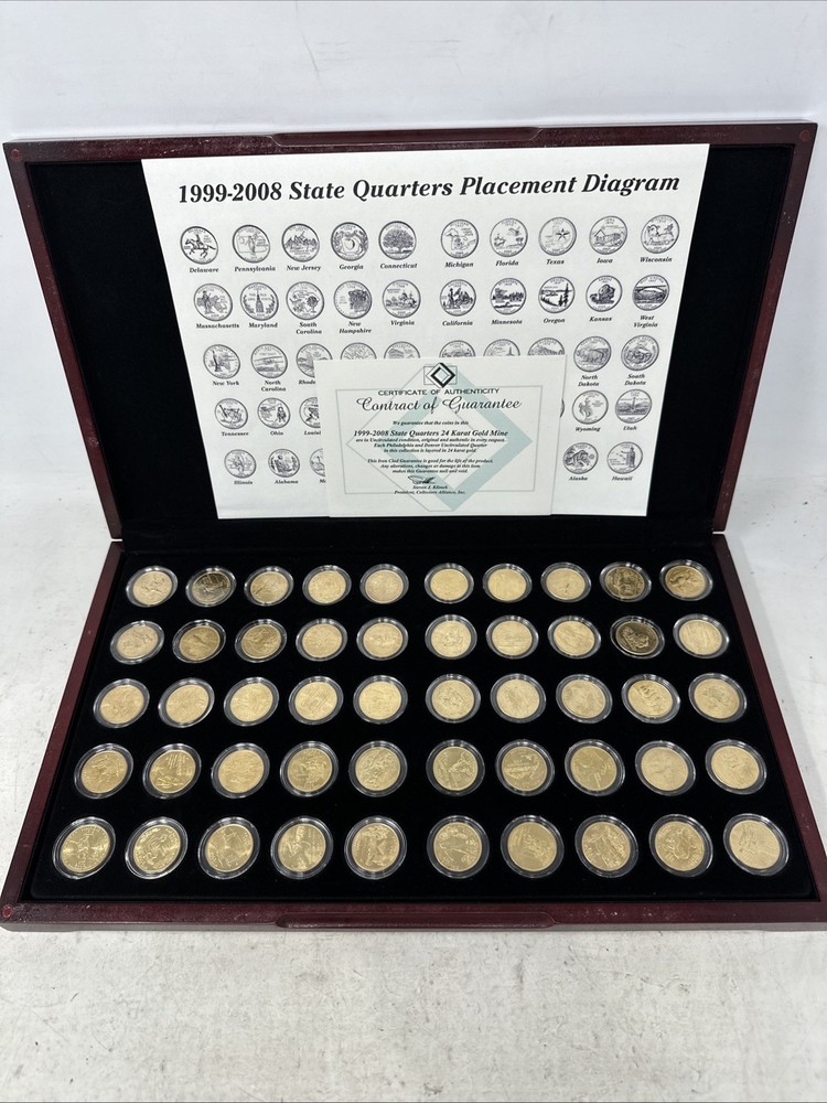 Complete 1999-2008 State Quarters 24 Gold Mine- 43