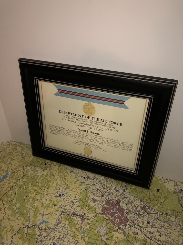 USAF COMMEMORATIVE CIVILIAN AWARD FOR VALOR CERTIFICATE Type-1