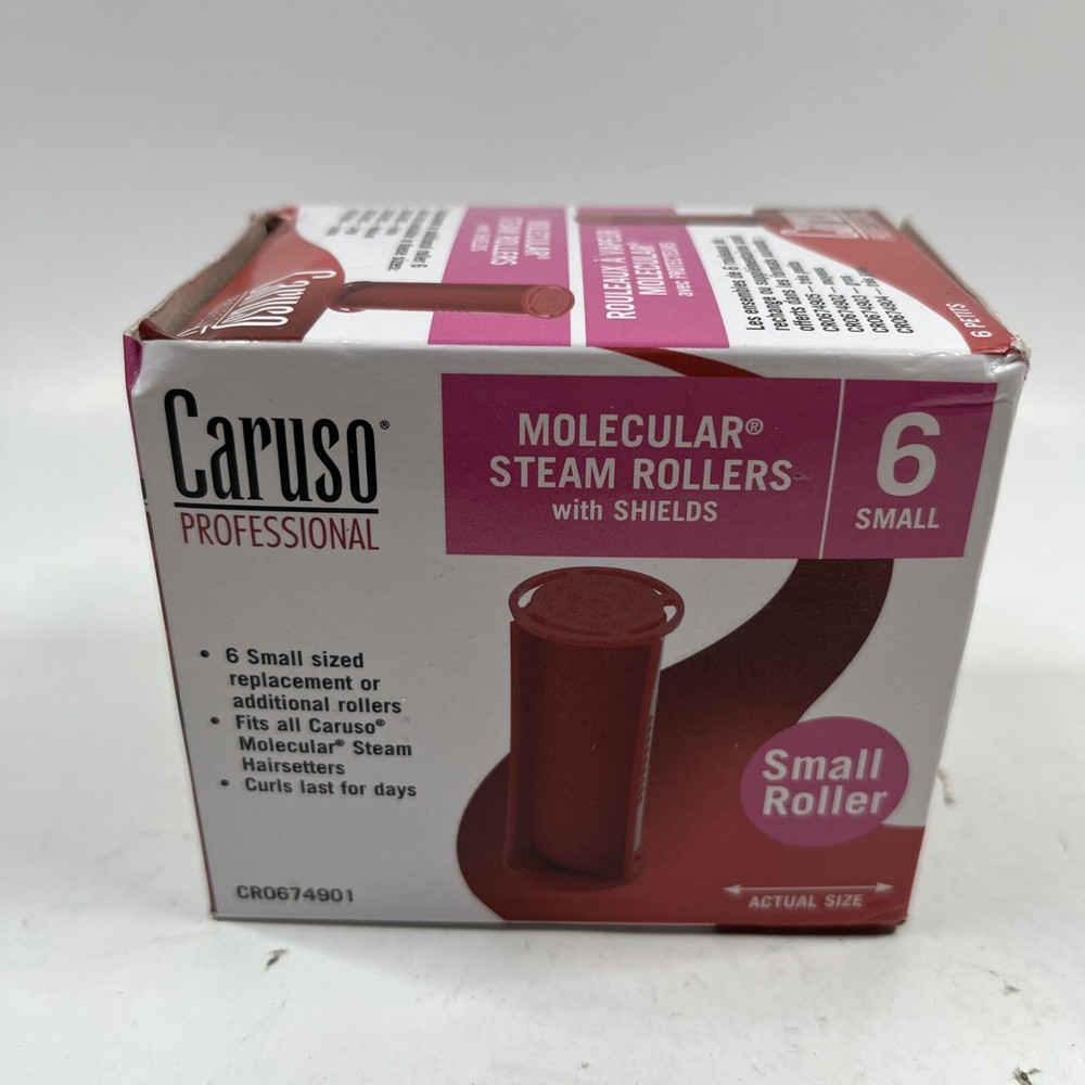 Caruso Professional Molecular Steam Rollers with Shields, Small (6-Count)