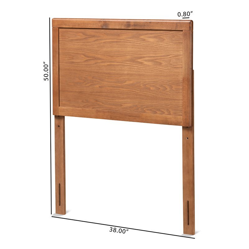 Baxton Studio Raya Walnut Brown Finished Wood Twin Size Headboard