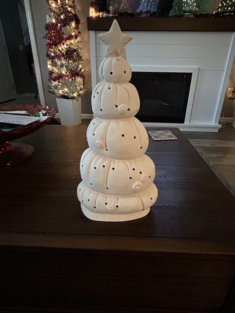 ceramic bisque christmas tree, Battery Light