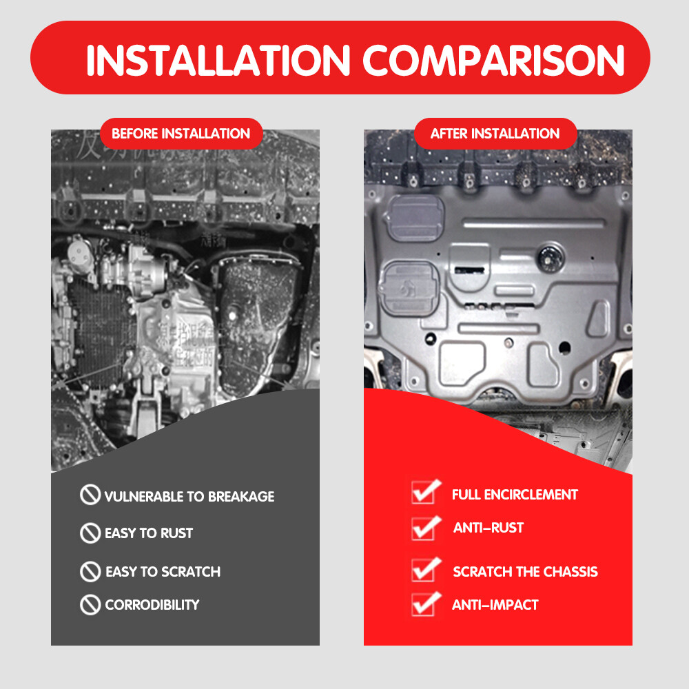 Front Engine Splash Guards Shield Assembly Plastic For Nissan Rogue 2022-2023