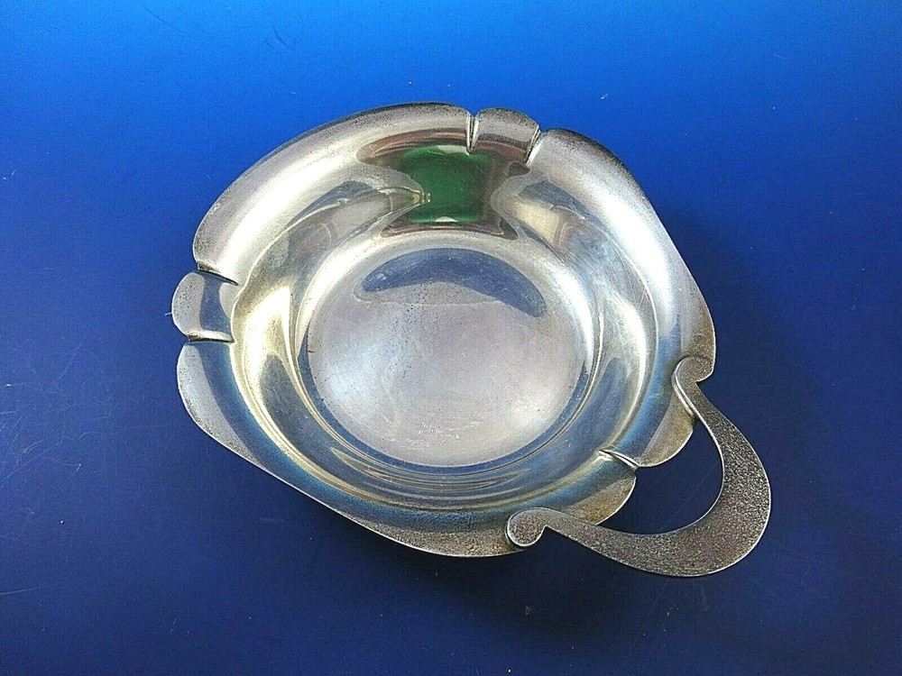 Sterling Silver Modernistic Bowl with Handle by Richard Dimes  (#952)