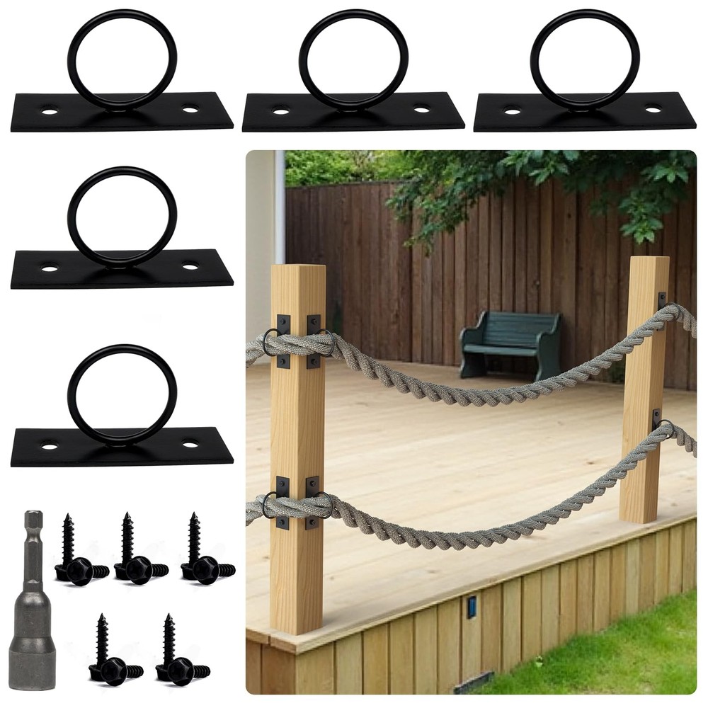 Solviro 5Pack 2inch Rope Support Holder Drop Ring Brackets Decorative for Hem...