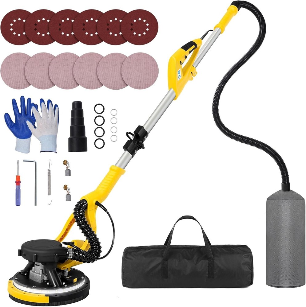 Drywall Sander Tool, 8.5 Amp Popcorn Ceiling Removal Tool with 7 Variable Spe...