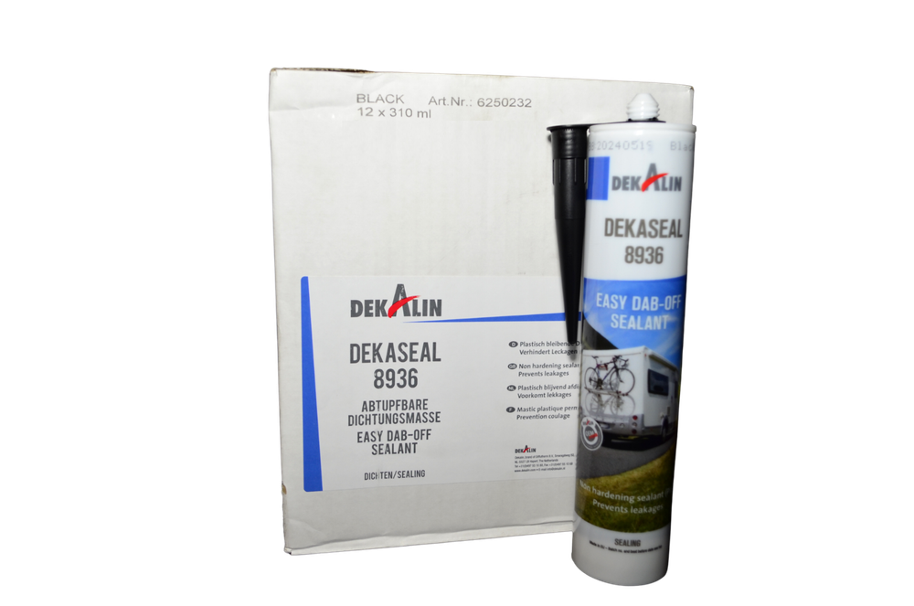 DEKALIN Dekaseal 8936 2 Pack 310ml Plastic-Elastic Black Sealant / Adhesive