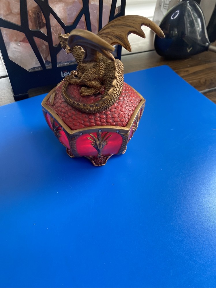 Dragon Urn Plastic Night Light With On & Off Switch With Rhinestones Used