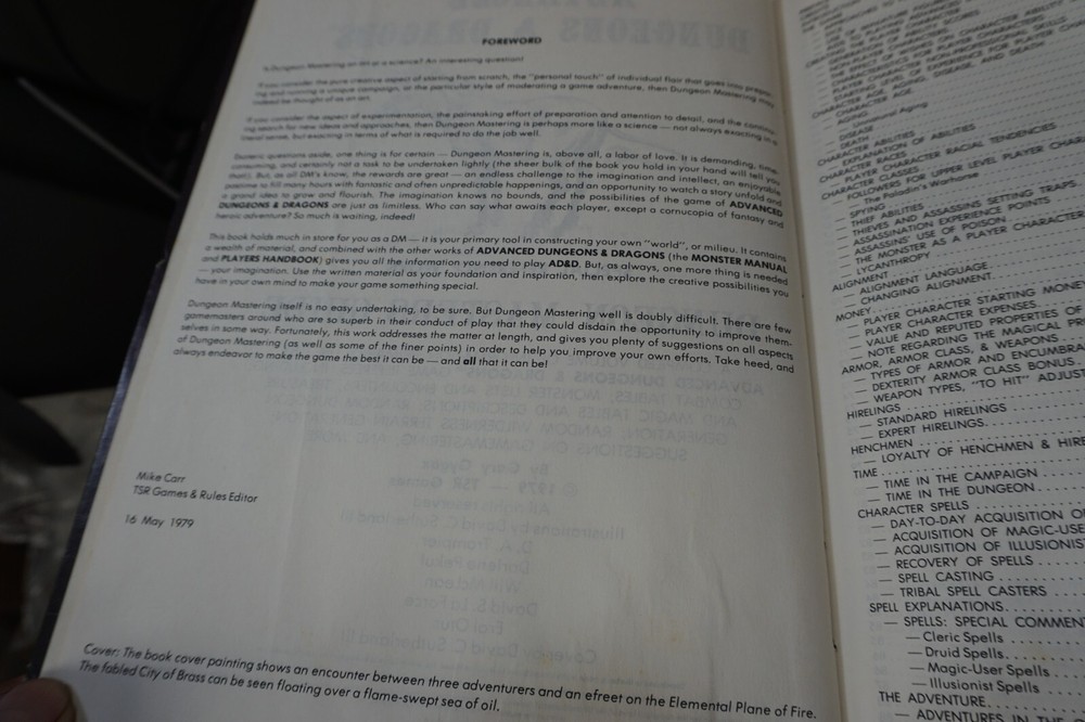 Dungeon Masters Guide Dungeons & Dragons Advanced D&D TSR 1979 Revised Edition