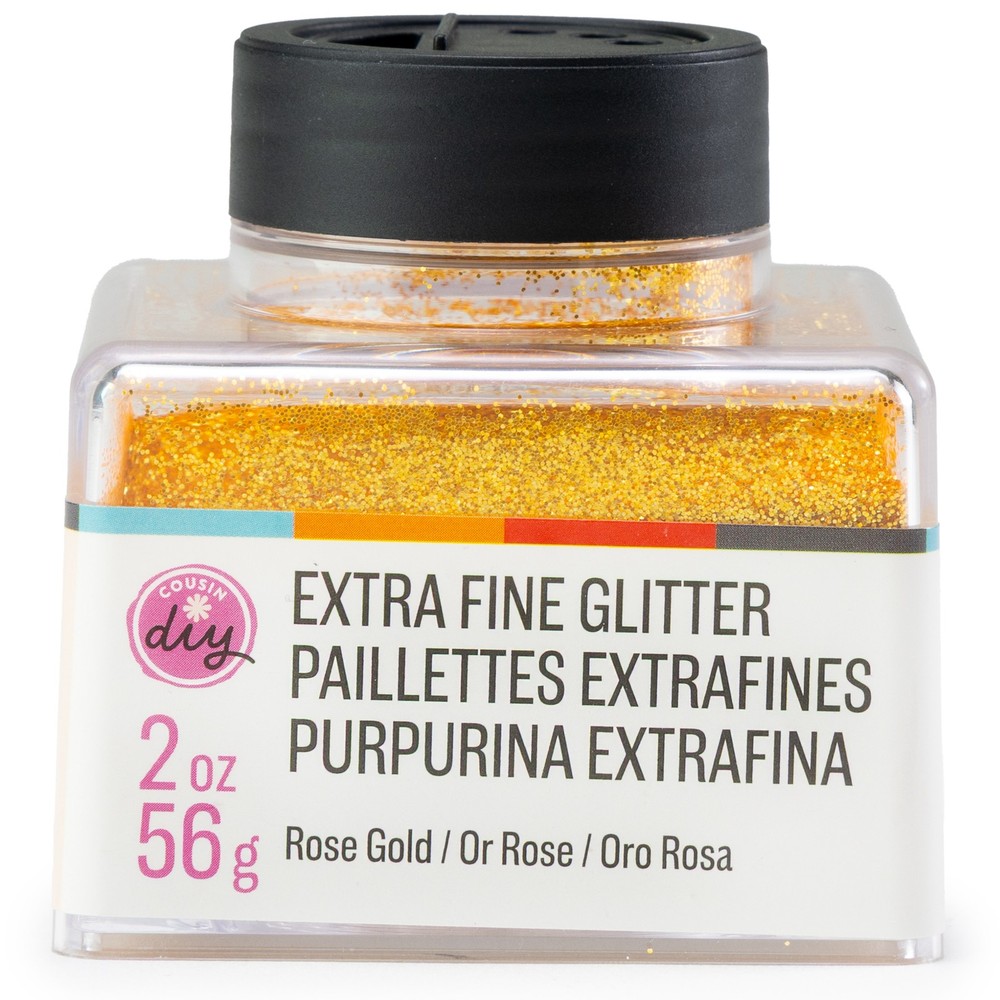 CousinDIY Glitter Stacker 2oz-Rose Gold - 3 Pack