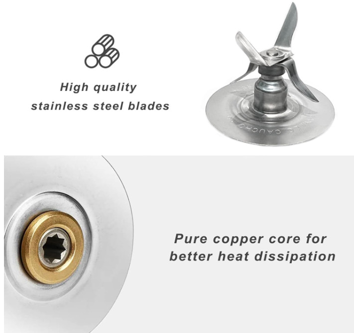Replacement Blender Parts Kit – Ice Blade, Jar Base Cap & 2 O Ring Seals