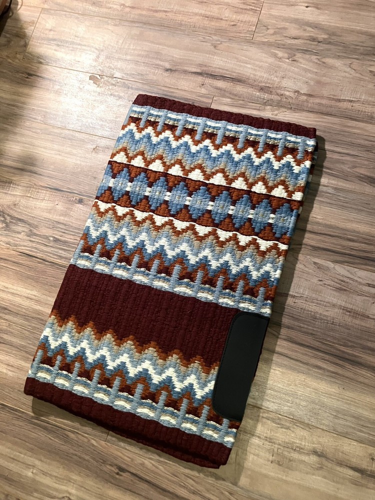 Burgundy & Blue Western Show Pad