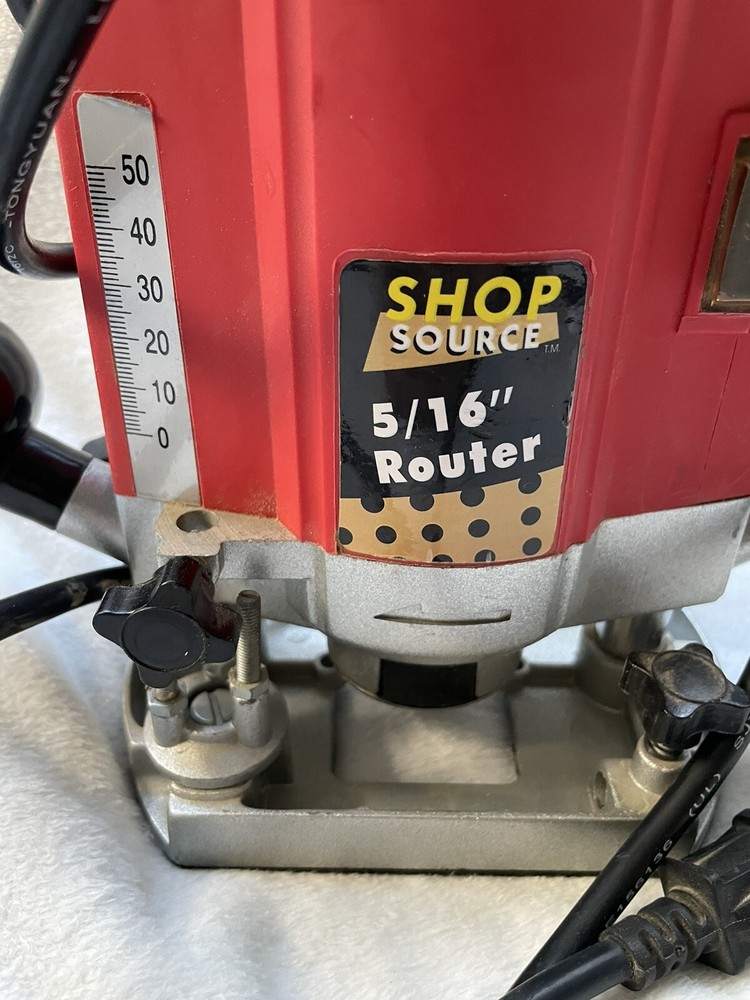ShopSource 5/16” Electric Plunge Router Variable Speed Woodworking Tool