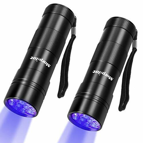 Morpilot Light, 2 Pc UV Flashlight 12 Led Torch Detector for Pets Urine & Stains