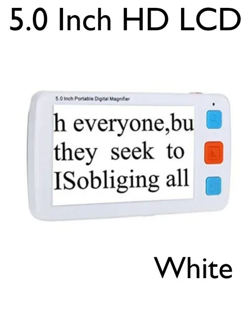 HD 5” Digital Magnifier Electronics Reading Magnifier 4X-32X for Low Vision Aid