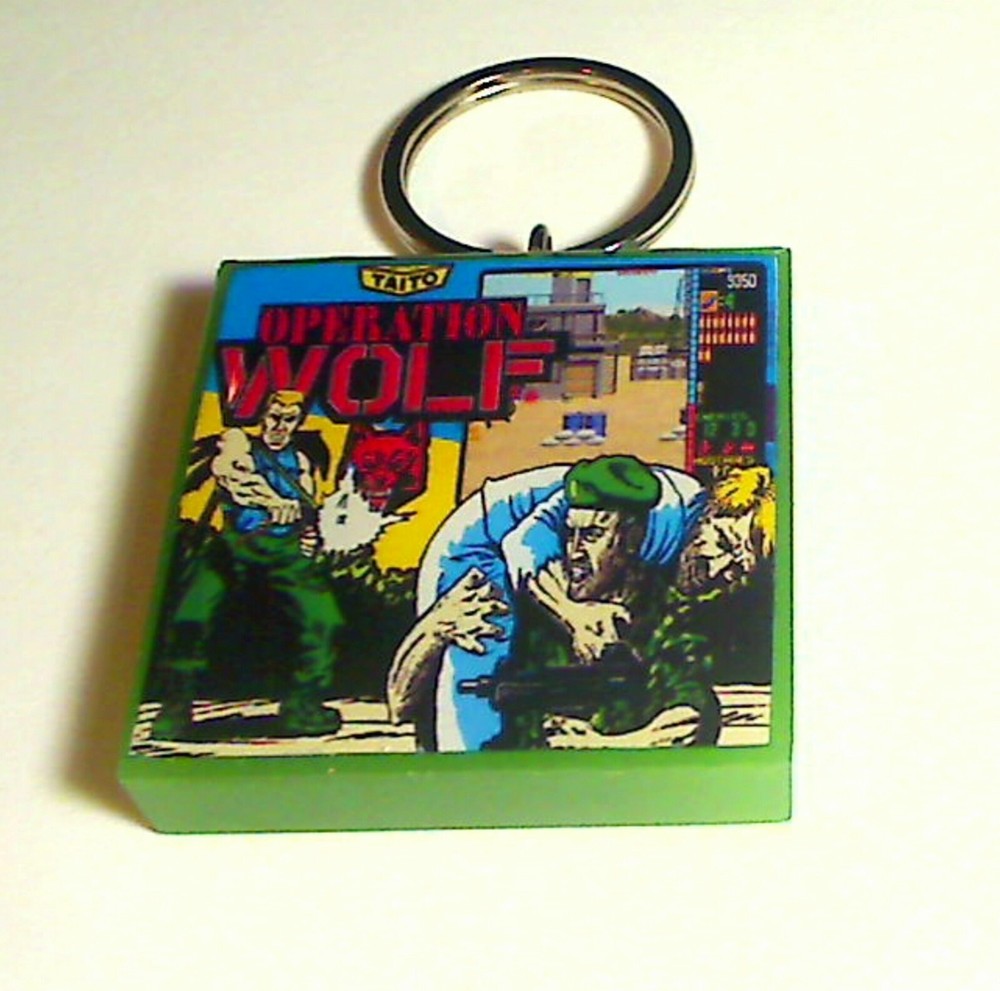 Operation Wolf Arcade Coin Door accessory Keychain
