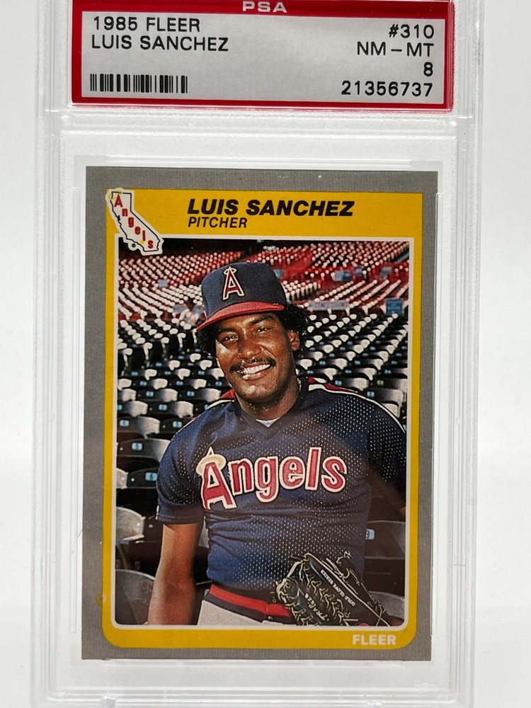 1985 Fleer LUIS SANCHEZ #310 PSA 8