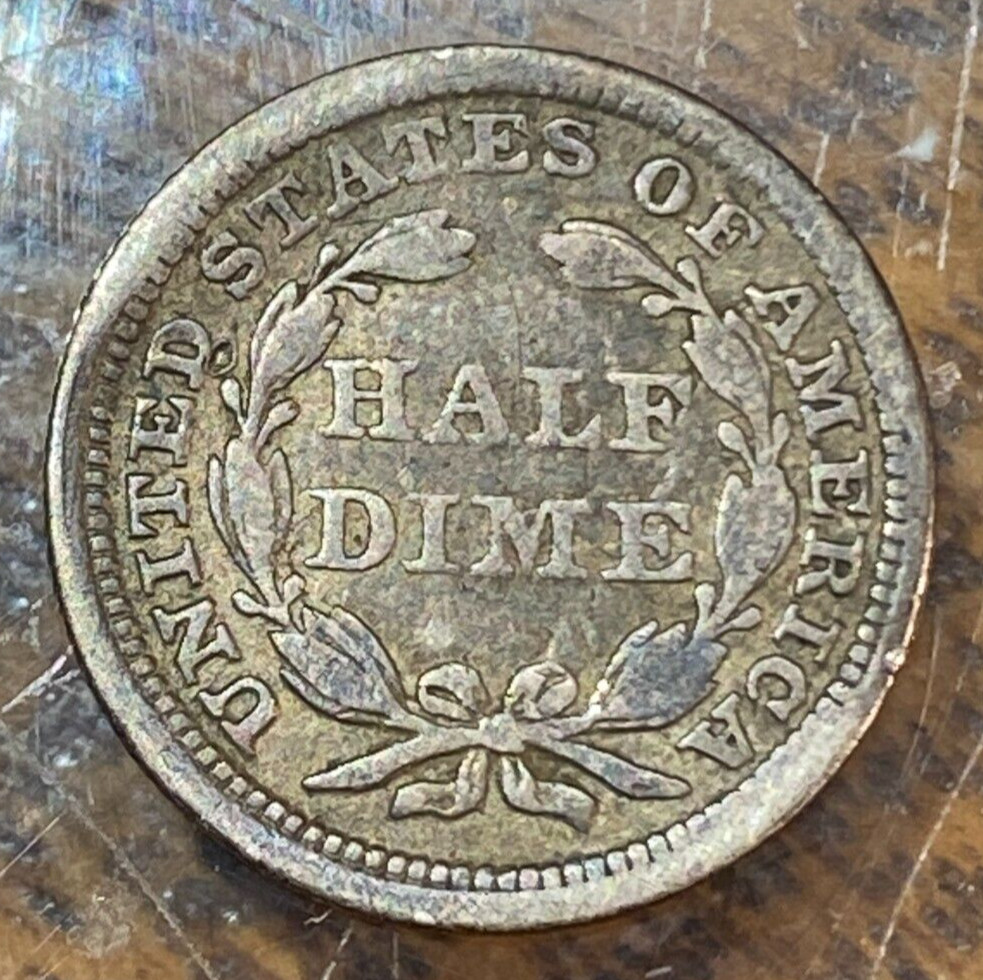 1854 Arrows Seated Half Dime Nice Original VG+ CHRC