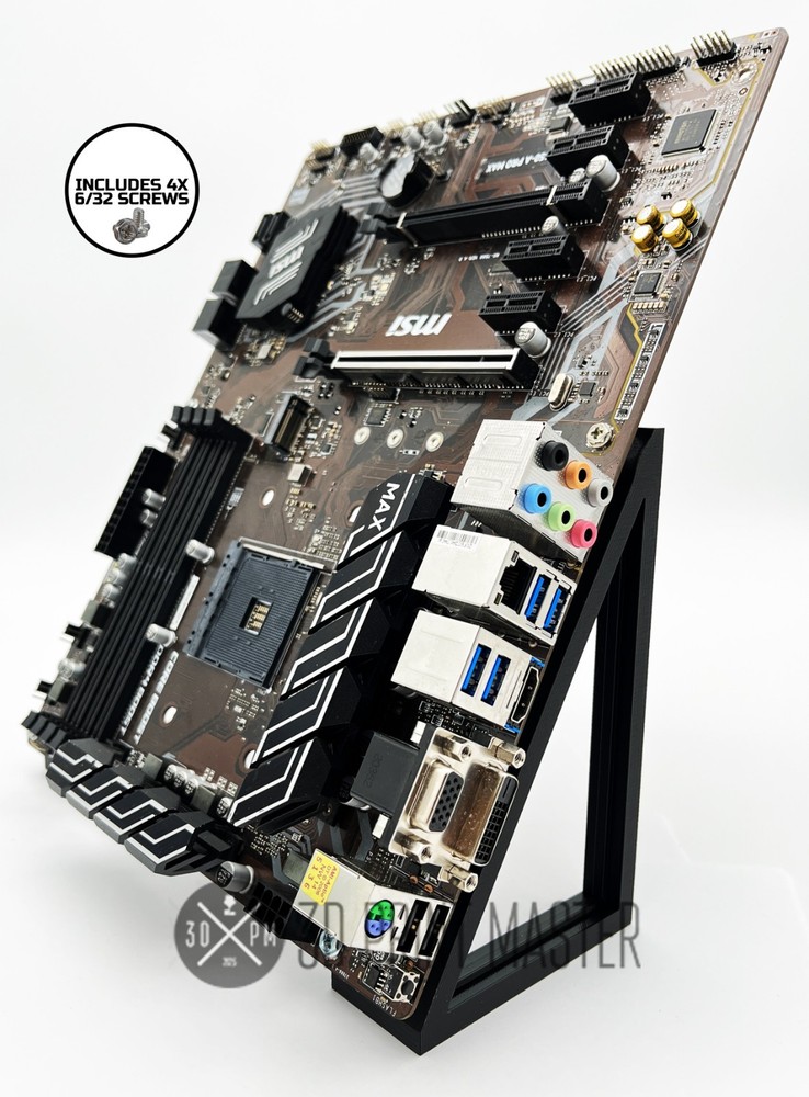 Basic Motherboard Stand for CPU Crypto Mining + Screws | 45° or 60°