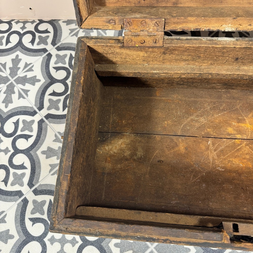 Vintage Workman Tool Chest Pine 1940's Original Iron Hardware