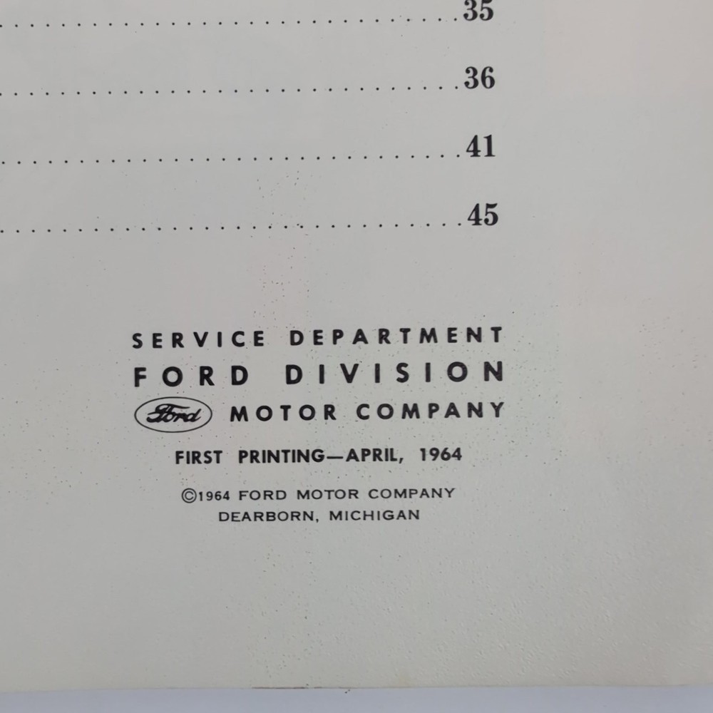 Ignition Systems Principles Ford Training Handbook 1964