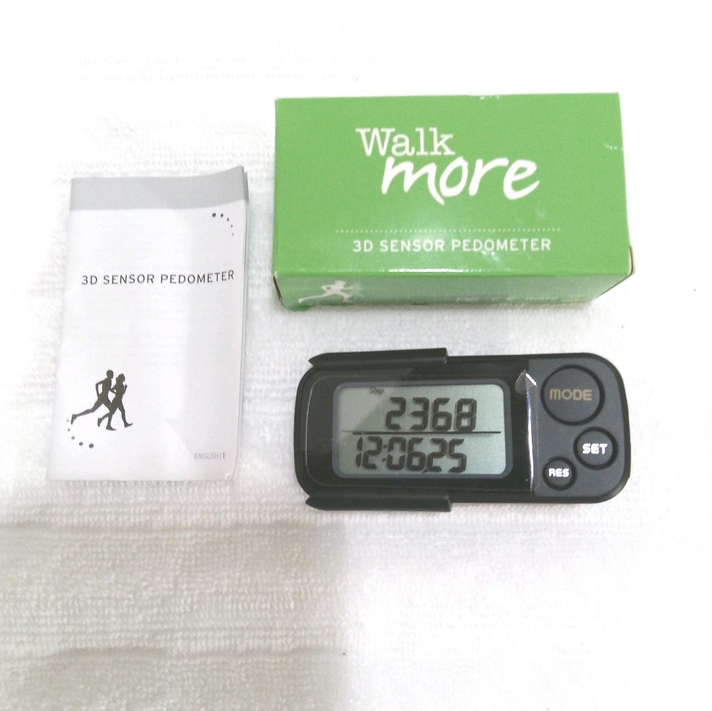 Walkmore 3-D Sensor Pedometer. No Bluetooth Or Smartphone Required. Belt...