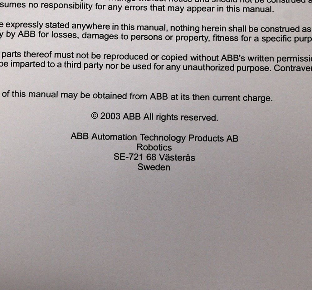 ABB 3HAC 7832-1 User's Guide, Load Identification & Collision Detection - USED