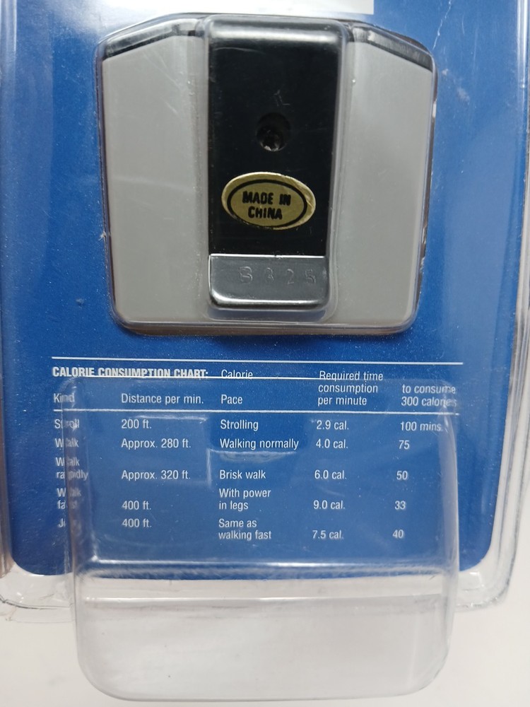 Bollinger Pedometer Direct Action Quick Read Display One Button Reset Hip Clip