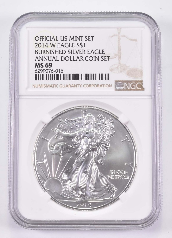 2014-W Burnished Annual Set - American Silver Eagle MS69 NGC