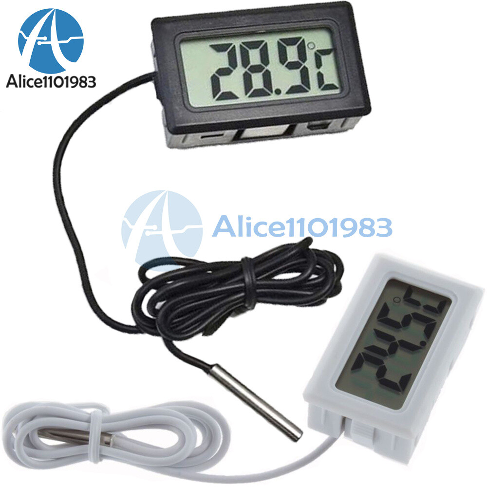 Digital LCD Temperature Meter Home Room Thermometer With 1m Sensor Probe