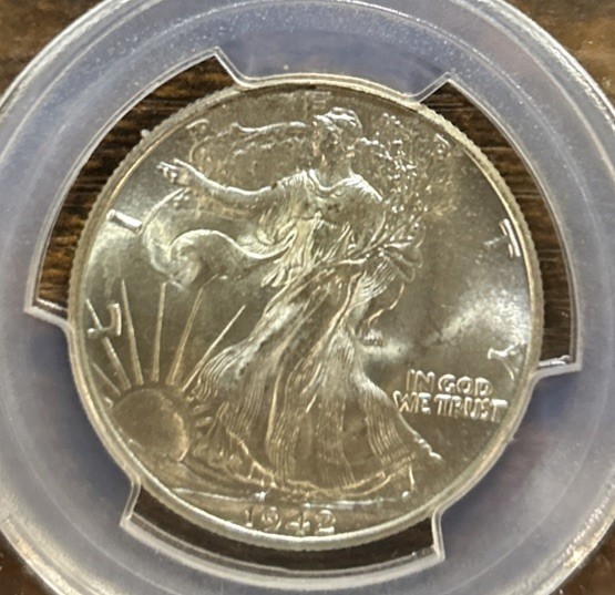 1942 Silver Walking Liberty Half Dollar PCGS MS64