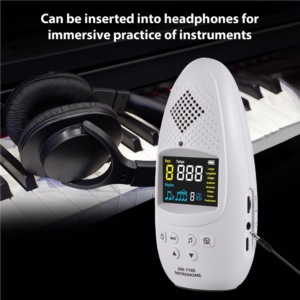 Portable Electronic Metronome Vocal Function Adjustable Volume For Guitar UQNW