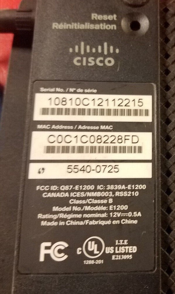 ⭐️⭐️⭐️⭐️⭐️ Used Wireless Router Cisco Linksys E1299
