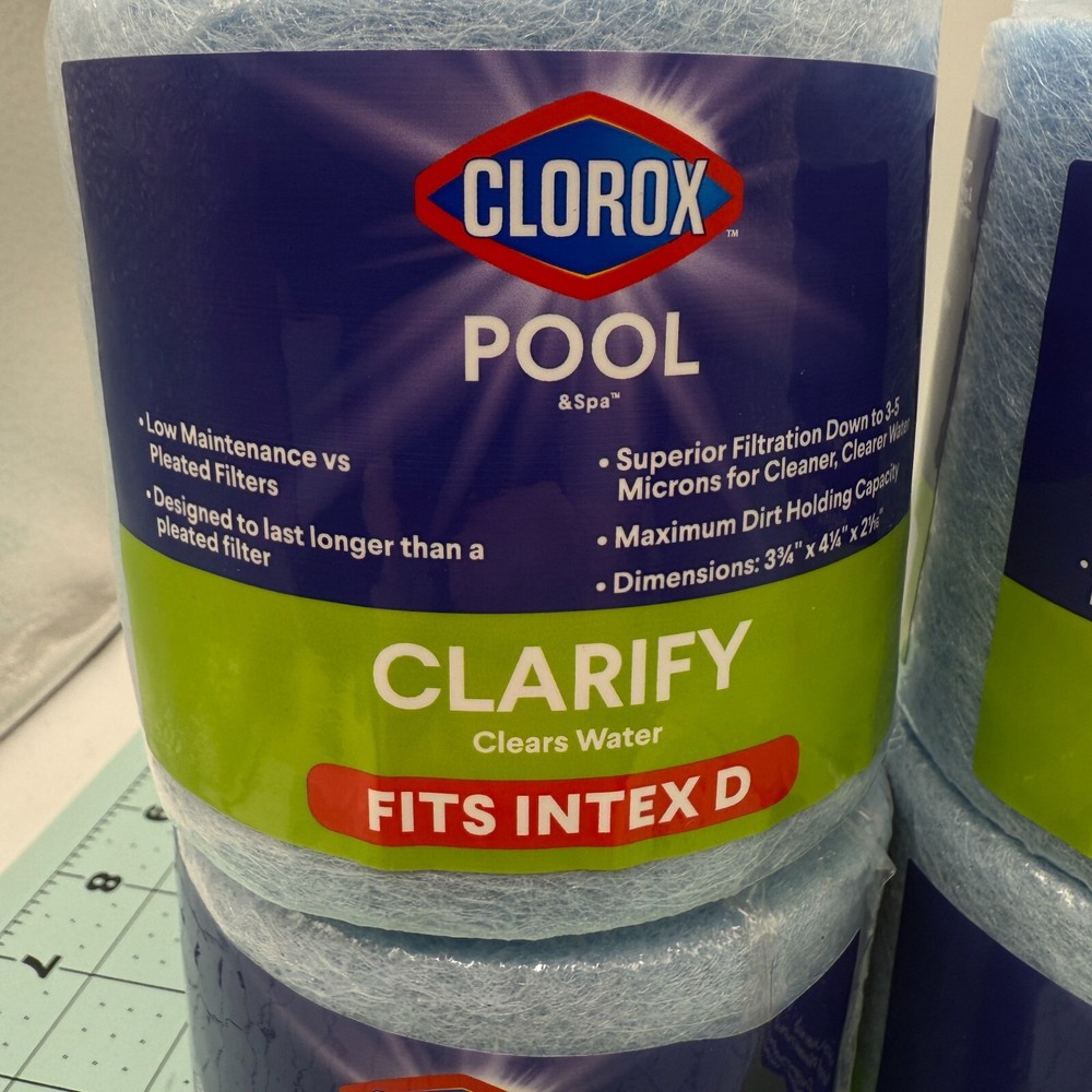 4 x CLOROX Pool Clarify Fits Index D Filter
