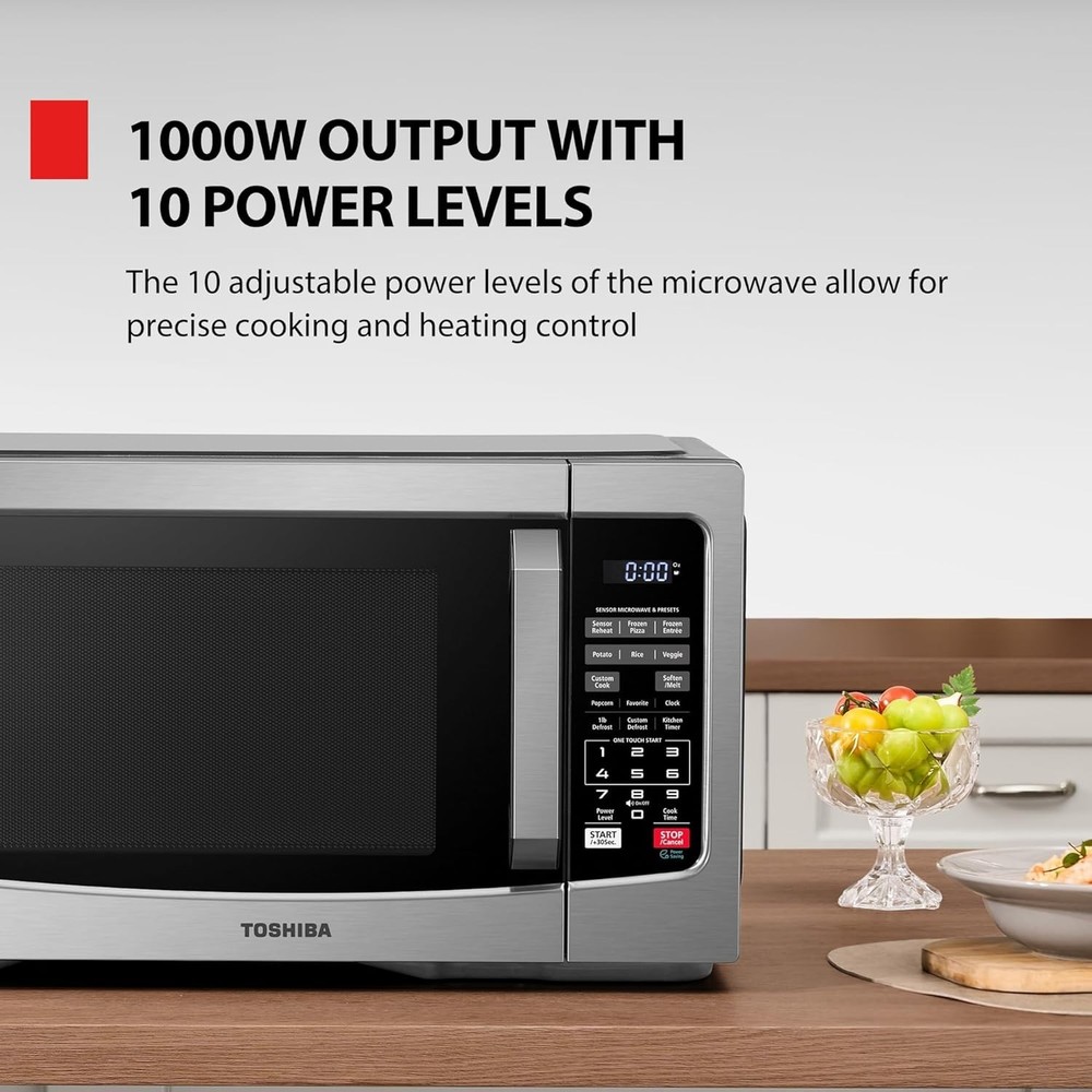 High-Performance 1100W Microwave with Mute Function and Easy Clean Interior