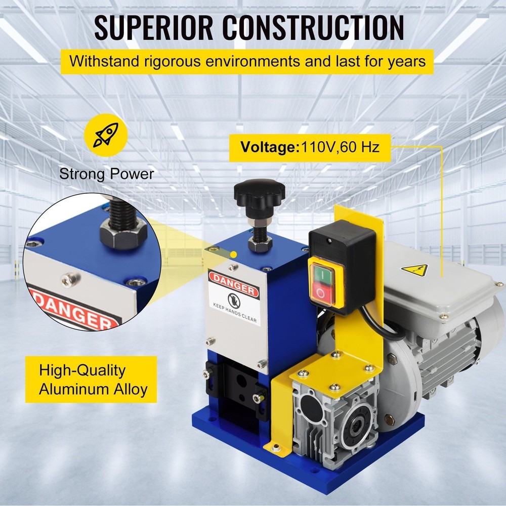Smart Wire Stripper 1.5-25mm Auto Detection 60 Feet Per Min Output