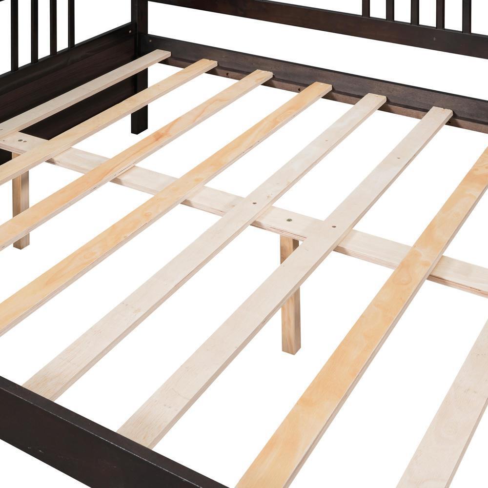 Full Size Daybed with Support Legs Espresso