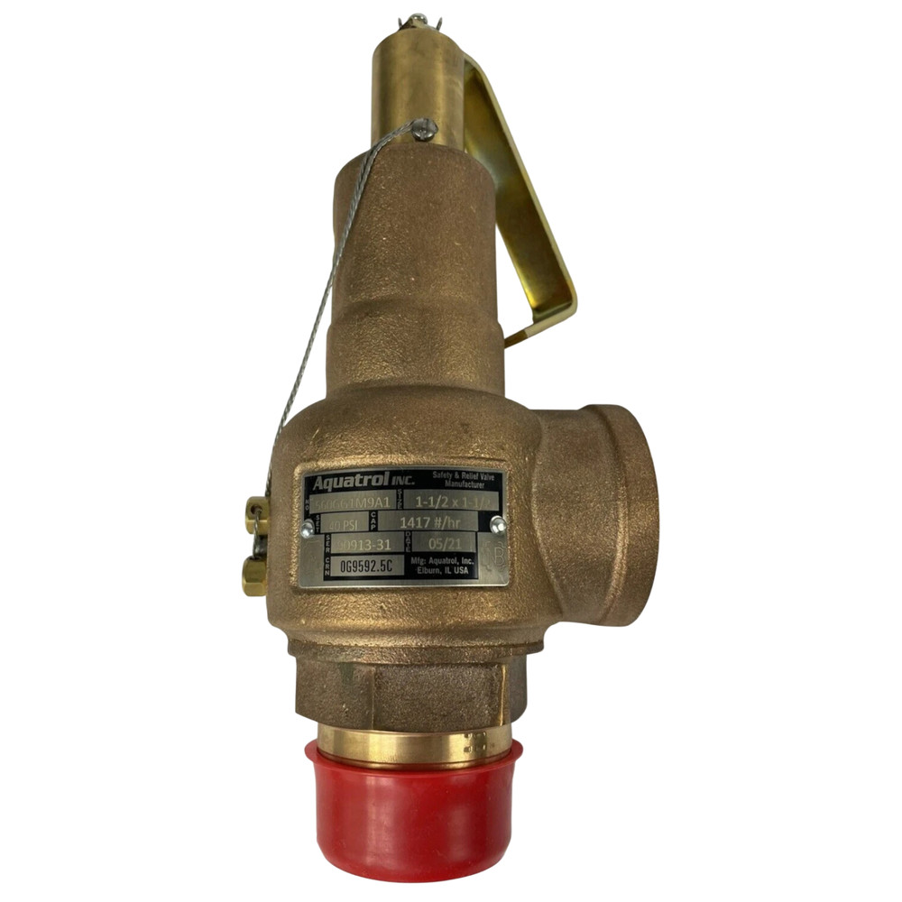 OEM AQUATROL SAFETY VALVE 560GG1M9A1 STEAM SERVICE  1 1/2" X 1 1/2" 40PSI
