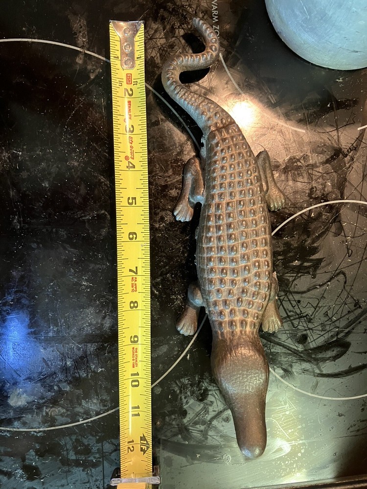 Antique Alligator Match Holder