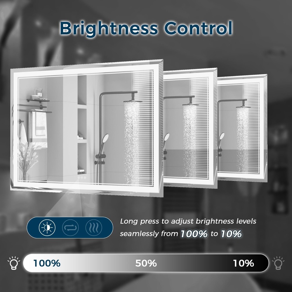 48*36 LED Bathroom Mirror, Lighted Vanity Mirror, Mirror With Light