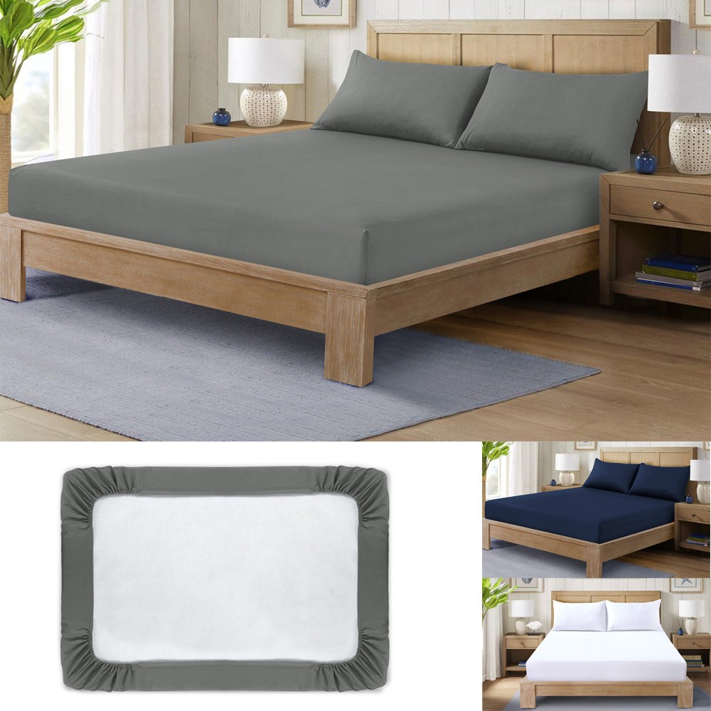 40cm Deep Pocket Fitted Sheet Queen King Fully Elastic Fitted Sheets Bed Sheets
